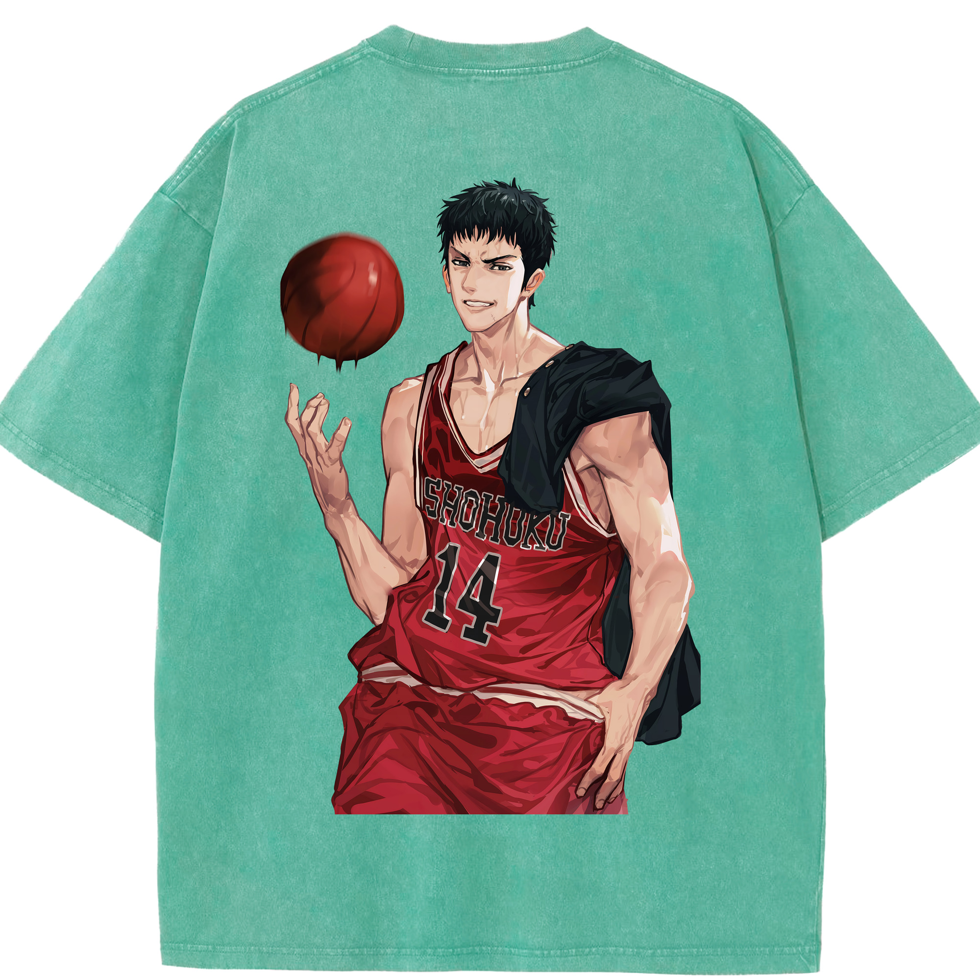 （画像用） SLAM DUNK／スラムダンク 綿100% ヴィンテージ風 半袖Tシャツ（背面プリント）